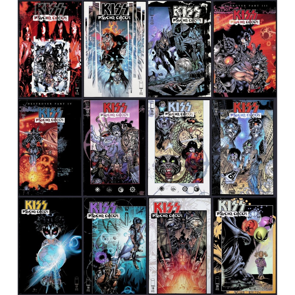 KISS Psycho Circus #4 7 8 12-20 Image Comics‎ Todd McFarlane 12x Comic Lot